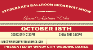 Picture of the Tickets Studebaker Ballroom Broadway Show Event by Windy City Wedding Dance