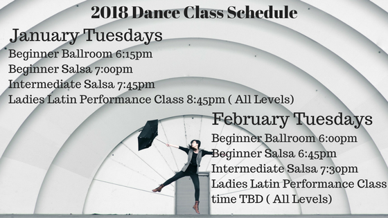 2018 Dance Class Schedule January February