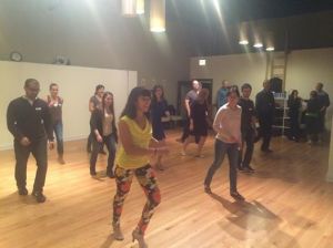 Group Ballroom Dance Class taking place at Windy City Wedding Dance