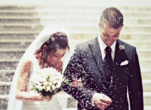 Image of Couple Walking down the stairs